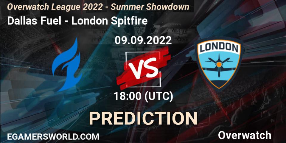 Prognoza Dallas Fuel - London Spitfire. 09.09.22, Overwatch, Overwatch League 2022 - Summer Showdown