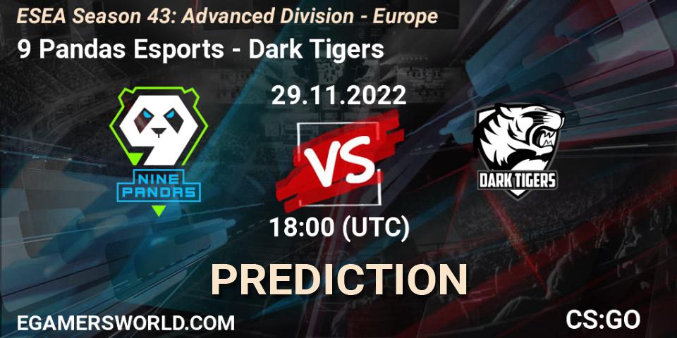 Prognoza 9 Pandas Esports - Dark Tigers. 29.11.22, CS2 (CS:GO), ESEA Season 43: Advanced Division - Europe