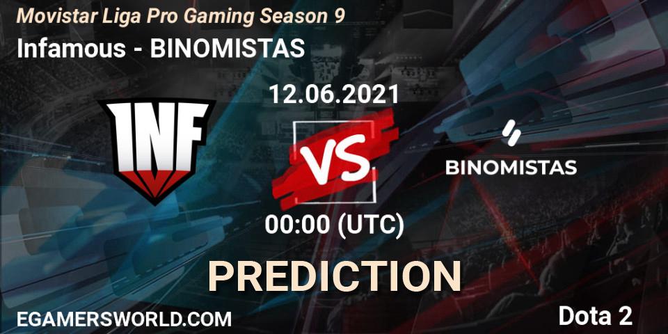 Prognoza Infamous - BINOMISTAS. 12.06.2021 at 00:01, Dota 2, Movistar Liga Pro Gaming Season 9