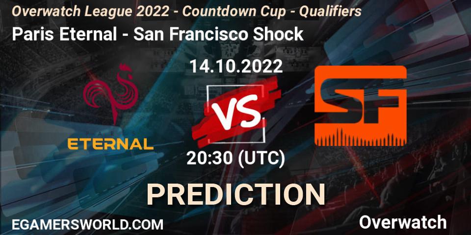 Prognoza Paris Eternal - San Francisco Shock. 14.10.2022 at 20:30, Overwatch, Overwatch League 2022 - Countdown Cup - Qualifiers