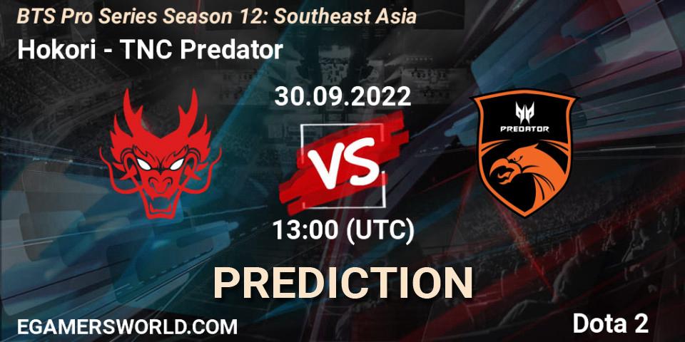 Prognoza Hokori - TNC Predator. 30.09.2022 at 13:55, Dota 2, BTS Pro Series Season 12: Southeast Asia