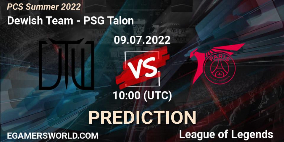 Prognoza Dewish Team - PSG Talon. 09.07.2022 at 10:00, LoL, PCS Summer 2022