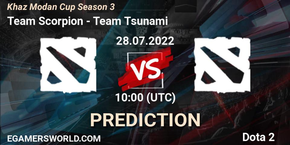 Prognoza Team Scorpion - Team Tsunami. 28.07.2022 at 10:30, Dota 2, Khaz Modan Cup Season 3