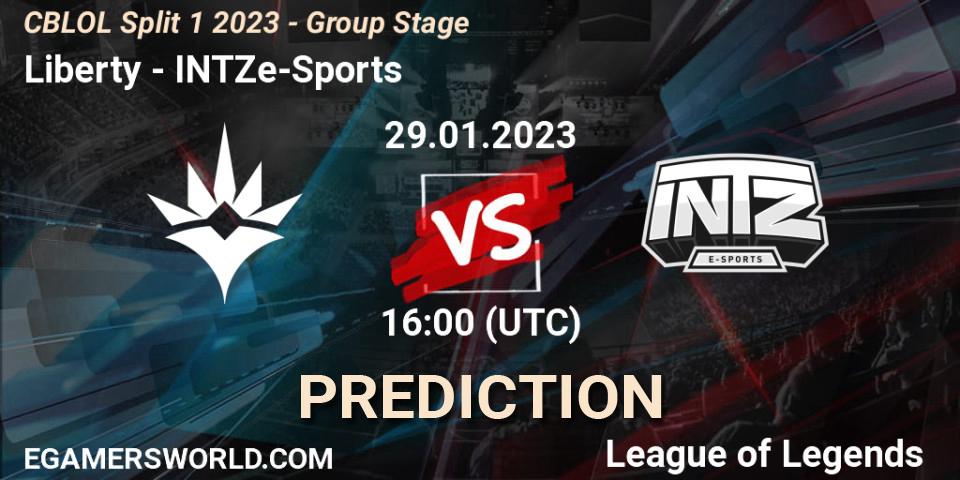 Prognoza Liberty - INTZ e-Sports. 29.01.23, LoL, CBLOL Split 1 2023 - Group Stage