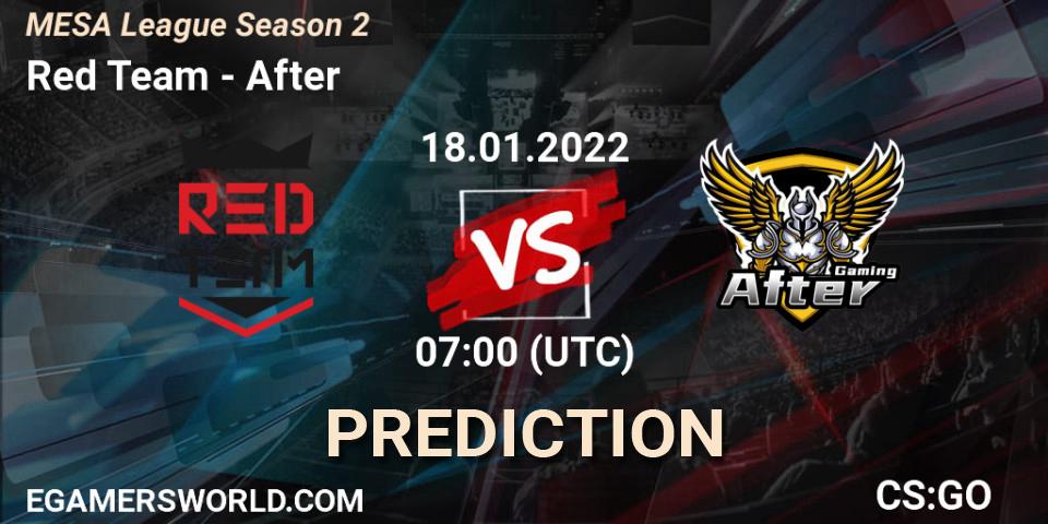 Prognoza Red Team - After. 20.01.2022 at 07:00, Counter-Strike (CS2), MESA League Season 2
