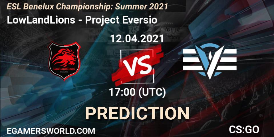 Prognoza LowLandLions - Project Eversio. 12.04.2021 at 17:00, Counter-Strike (CS2), ESL Benelux Championship: Summer 2021