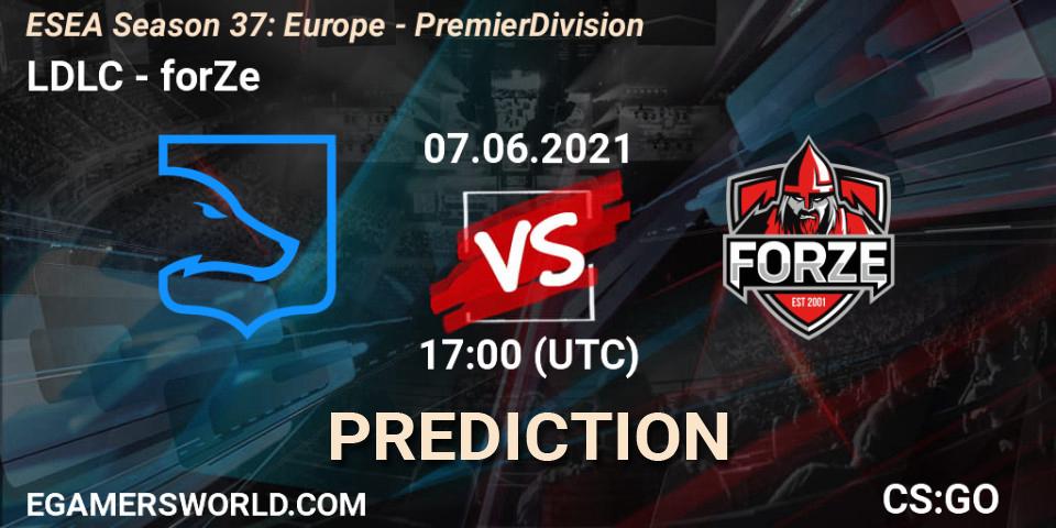 Prognoza LDLC - forZe. 07.06.21, CS2 (CS:GO), ESEA Season 37: Europe - Premier Division
