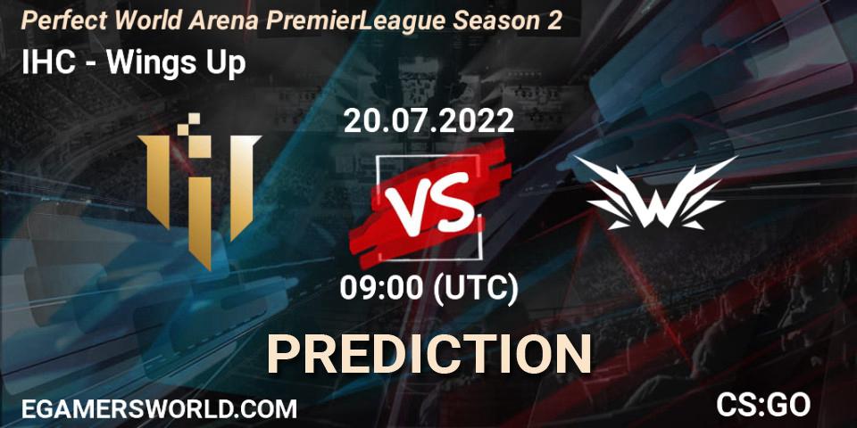 Prognoza IHC - Wings Up. 20.07.2022 at 09:00, Counter-Strike (CS2), Perfect World Arena Premier League Season 2