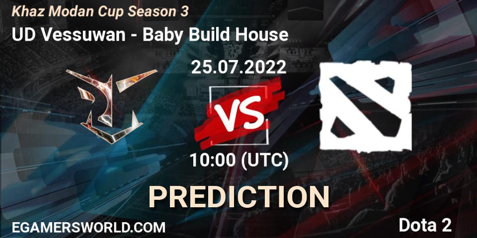 Prognoza UD Vessuwan - Baby Build House. 25.07.2022 at 10:20, Dota 2, Khaz Modan Cup Season 3