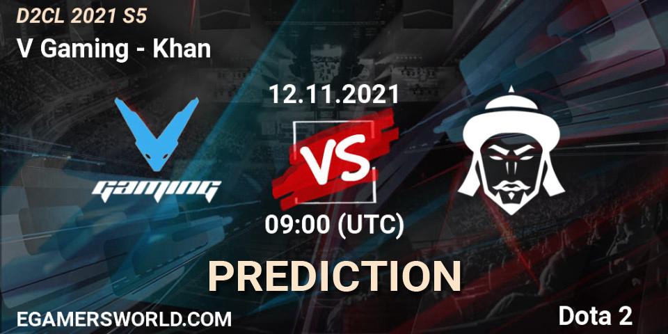 Prognoza V Gaming - Khan. 19.11.2021 at 09:06, Dota 2, Dota 2 Champions League 2021 Season 5
