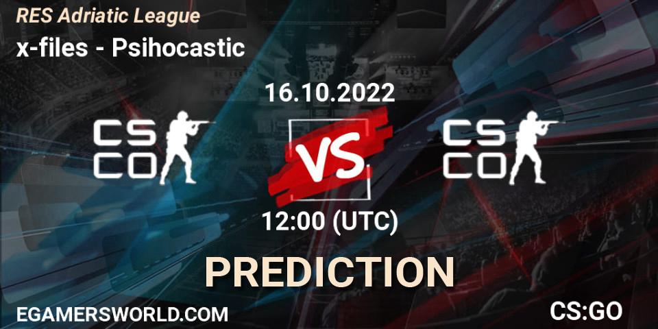 Prognoza x-files - Psihocastic. 16.10.2022 at 12:00, Counter-Strike (CS2), RES Adriatic League