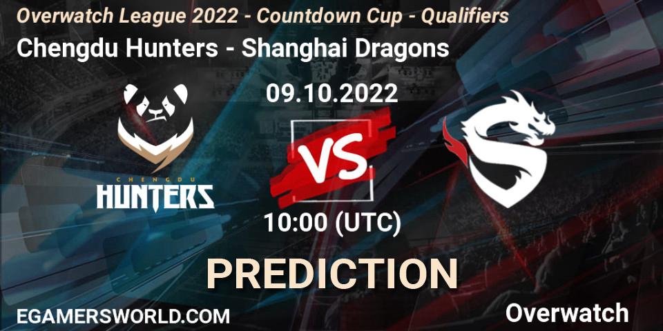 Prognoza Chengdu Hunters - Shanghai Dragons. 09.10.2022 at 10:00, Overwatch, Overwatch League 2022 - Countdown Cup - Qualifiers