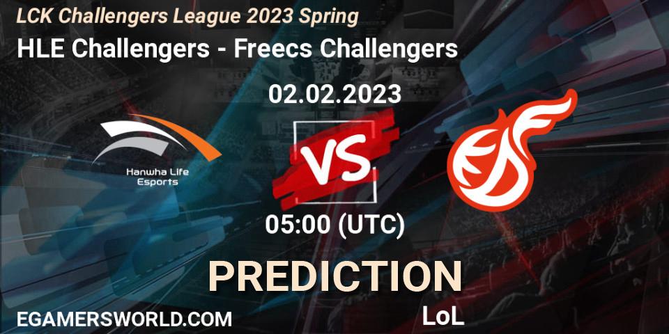 Prognoza HLE Challengers - Freecs Challengers. 02.02.23, LoL, LCK Challengers League 2023 Spring