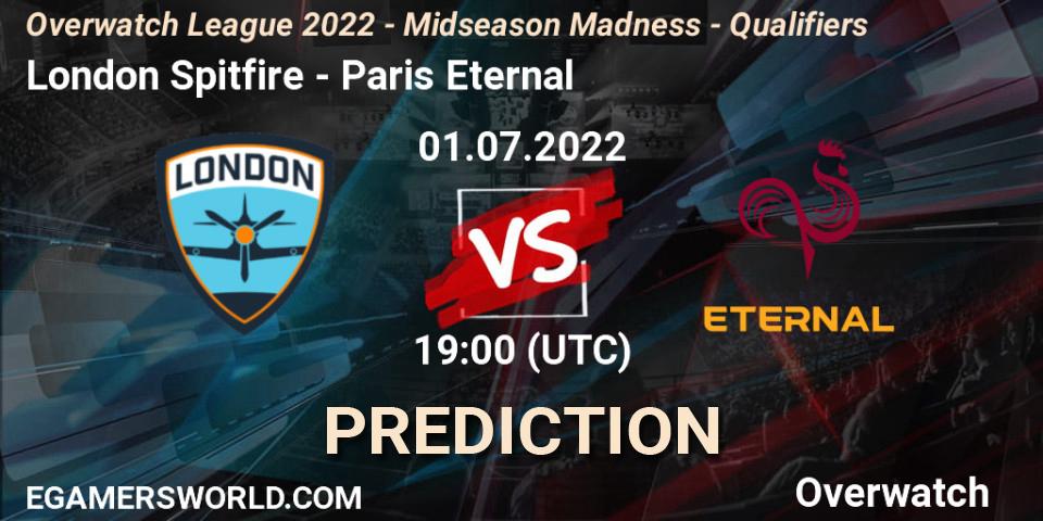 Prognoza London Spitfire - Paris Eternal. 01.07.22, Overwatch, Overwatch League 2022 - Midseason Madness - Qualifiers