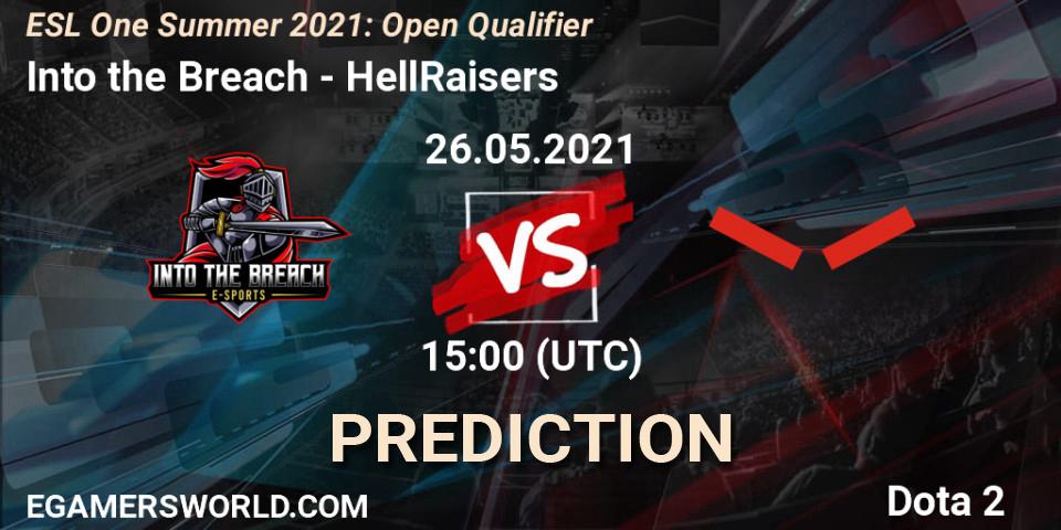 Prognoza Into the Breach - HellRaisers. 26.05.21, Dota 2, ESL One Summer 2021: Open Qualifier