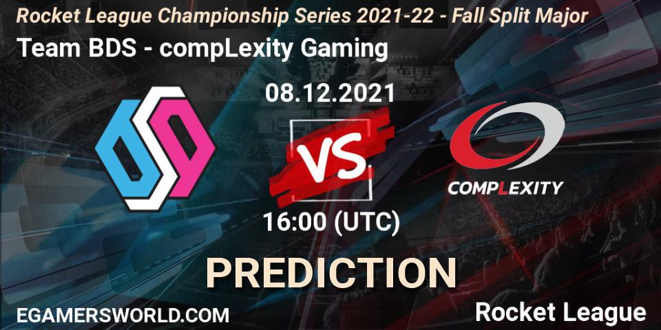Prognoza Team BDS - compLexity Gaming. 08.12.2021 at 17:00, Rocket League, RLCS 2021-22 - Fall Split Major