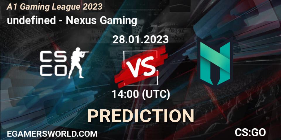 Prognoza undefined - Nexus Gaming. 28.01.23, CS2 (CS:GO), A1 Gaming League 2023