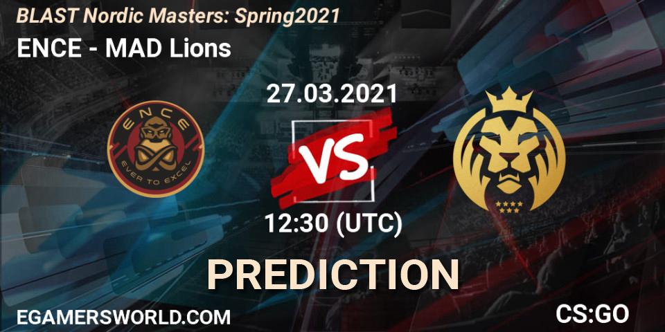 Prognoza ENCE - MAD Lions. 27.03.2021 at 12:30, Counter-Strike (CS2), BLAST Nordic Masters: Spring 2021