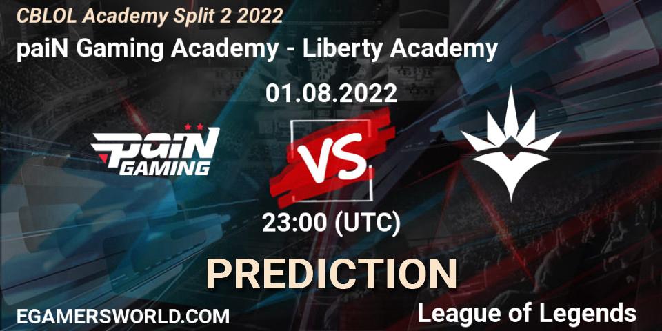 Prognoza paiN Gaming Academy - Liberty Academy. 01.08.2022 at 22:00, LoL, CBLOL Academy Split 2 2022