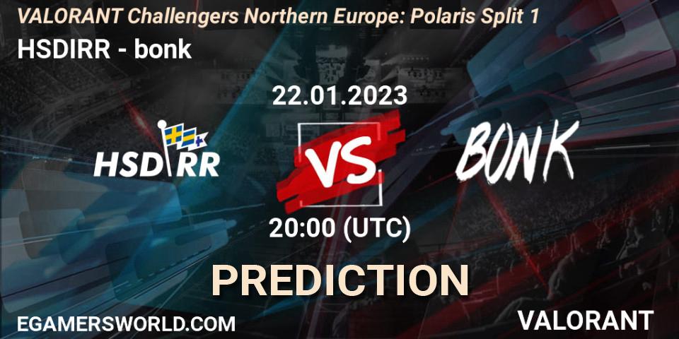 Prognoza HSDIRR - bonk. 22.01.23, VALORANT, VALORANT Challengers 2023 Northern Europe: Polaris Split 1