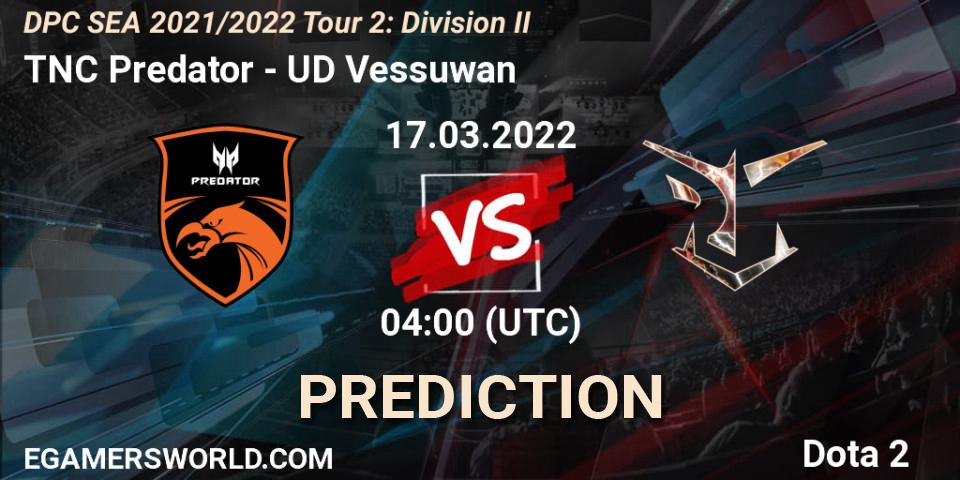 Prognoza TNC Predator - UD Vessuwan. 21.03.2022 at 13:00, Dota 2, DPC 2021/2022 Tour 2: SEA Division II (Lower)