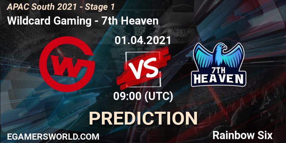 Prognoza Wildcard Gaming - 7th Heaven. 01.04.2021 at 09:00, Rainbow Six, APAC South 2021 - Stage 1