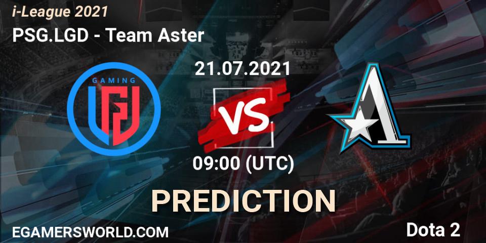 Prognoza PSG.LGD - Team Aster. 21.07.2021 at 09:45, Dota 2, i-League 2021 Season 1