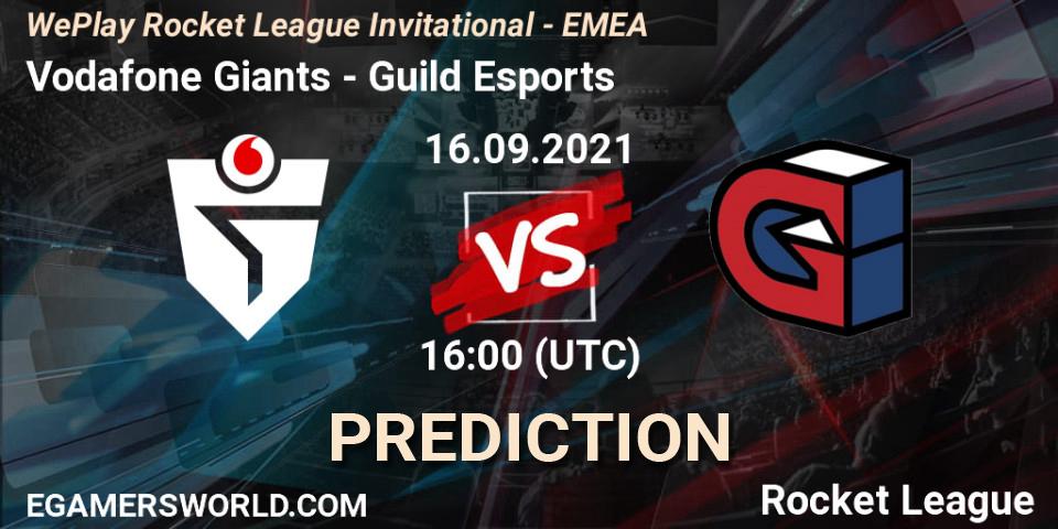 Prognoza Vodafone Giants - Guild Esports. 16.09.2021 at 16:00, Rocket League, WePlay Rocket League Invitational - EMEA