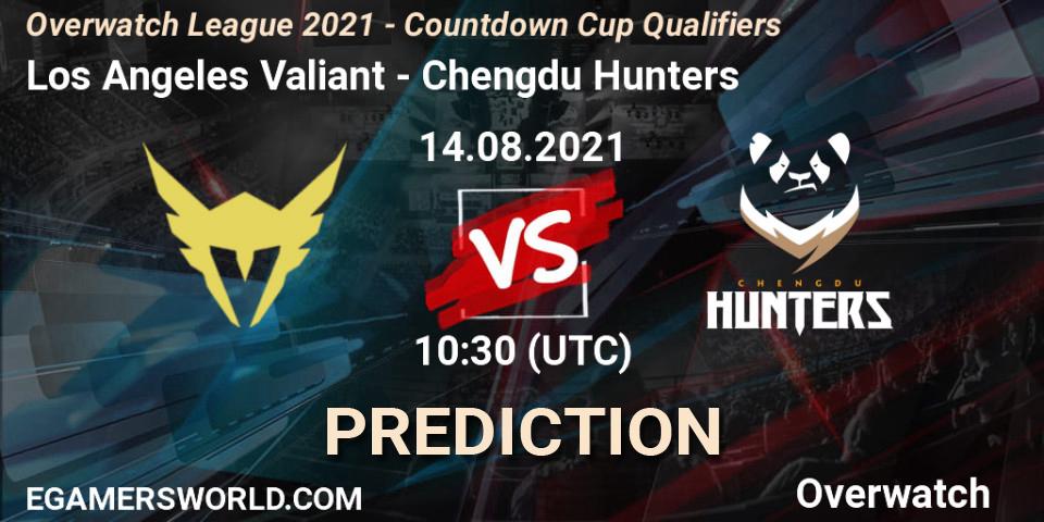 Prognoza Los Angeles Valiant - Chengdu Hunters. 14.08.2021 at 09:00, Overwatch, Overwatch League 2021 - Countdown Cup Qualifiers