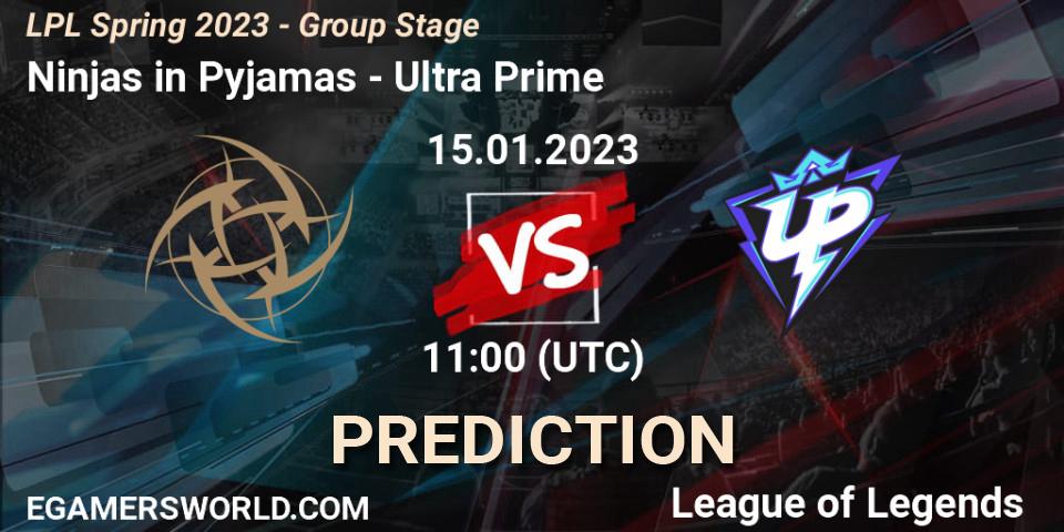 Prognoza Ninjas in Pyjamas - Ultra Prime. 15.01.23, LoL, LPL Spring 2023 - Group Stage
