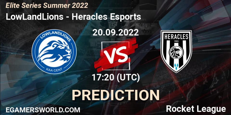 Prognoza LowLandLions - Heracles Esports. 20.09.2022 at 18:10, Rocket League, Elite Series Summer 2022