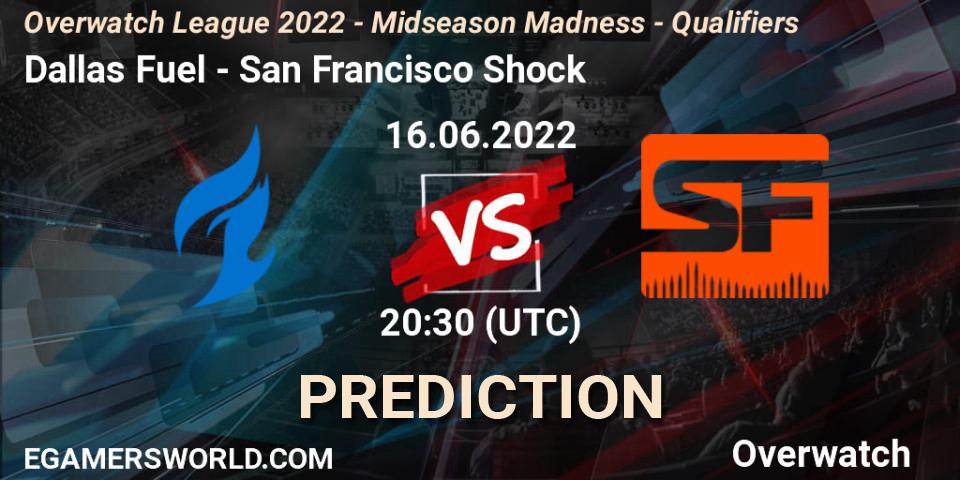 Prognoza Dallas Fuel - San Francisco Shock. 16.06.2022 at 20:40, Overwatch, Overwatch League 2022 - Midseason Madness - Qualifiers
