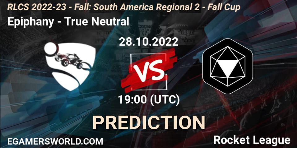 Prognoza Epiphany - True Neutral. 28.10.2022 at 19:00, Rocket League, RLCS 2022-23 - Fall: South America Regional 2 - Fall Cup