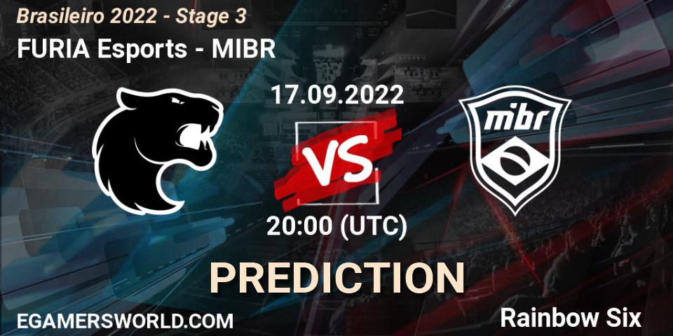 Prognoza FURIA Esports - MIBR. 17.09.2022 at 20:00, Rainbow Six, Brasileirão 2022 - Stage 3