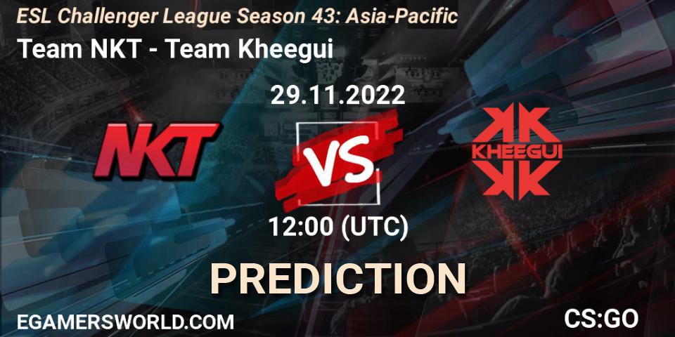 Prognoza Team NKT - Team Kheegui. 29.11.22, CS2 (CS:GO), ESL Challenger League Season 43: Asia-Pacific