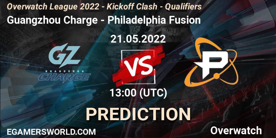 Prognoza Guangzhou Charge - Philadelphia Fusion. 22.05.2022 at 10:00, Overwatch, Overwatch League 2022 - Kickoff Clash - Qualifiers