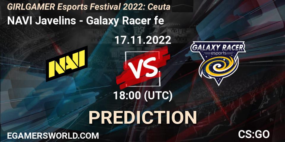 Prognoza NAVI Javelins - Galaxy Racer fe. 17.11.2022 at 18:00, Counter-Strike (CS2), GIRLGAMER Esports Festival 2022: Ceuta