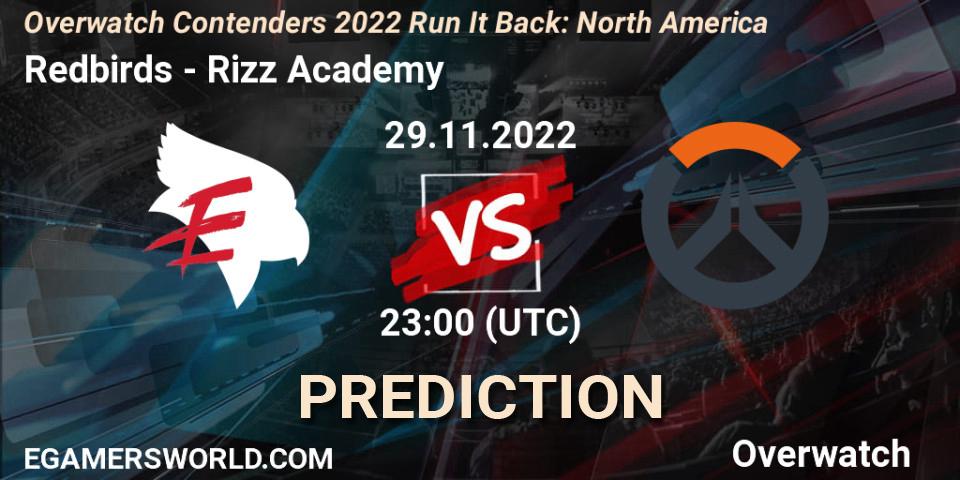 Prognoza Redbirds - Rizz Academy. 08.12.2022 at 23:00, Overwatch, Overwatch Contenders 2022 Run It Back: North America