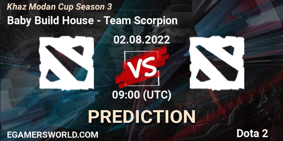 Prognoza Baby Build House - Team Scorpion. 02.08.2022 at 06:05, Dota 2, Khaz Modan Cup Season 3
