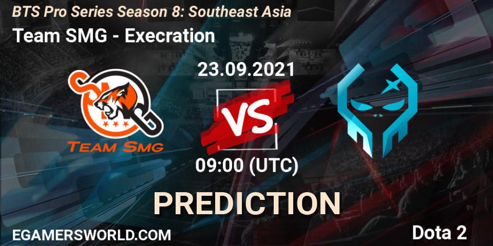 Prognoza Team SMG - Execration. 23.09.2021 at 09:01, Dota 2, BTS Pro Series Season 8: Southeast Asia