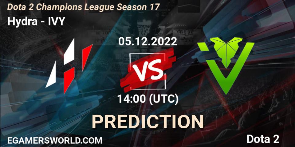 Prognoza Hydra - IVY. 05.12.22, Dota 2, Dota 2 Champions League Season 17
