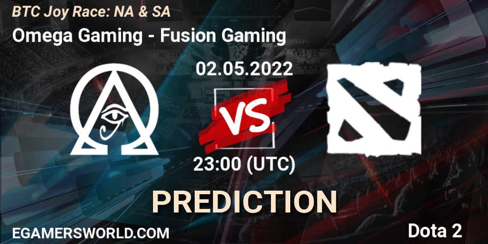 Prognoza Omega Gaming - Fusion Gaming. 07.05.2022 at 23:00, Dota 2, BTC Joy Race: NA & SA