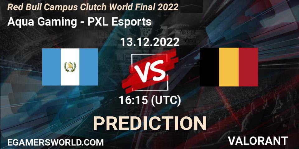 Prognoza Aqua Gaming - PXL Esports. 13.12.2022 at 16:15, VALORANT, Red Bull Campus Clutch World Final 2022