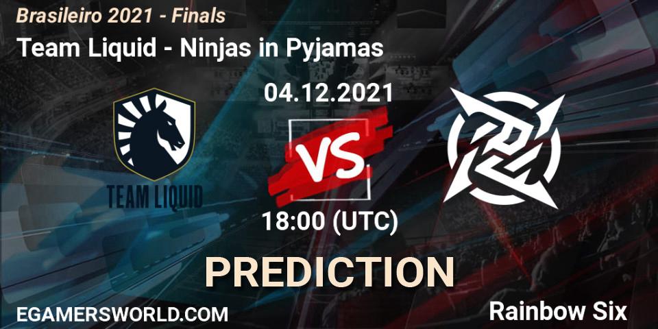 Prognoza Team Liquid - Ninjas in Pyjamas. 04.12.21, Rainbow Six, Brasileirão 2021 - Finals