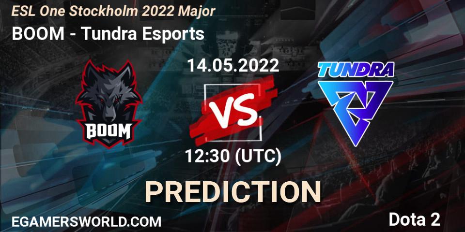 Prognoza BOOM - Tundra Esports. 14.05.2022 at 12:51, Dota 2, ESL One Stockholm 2022 Major