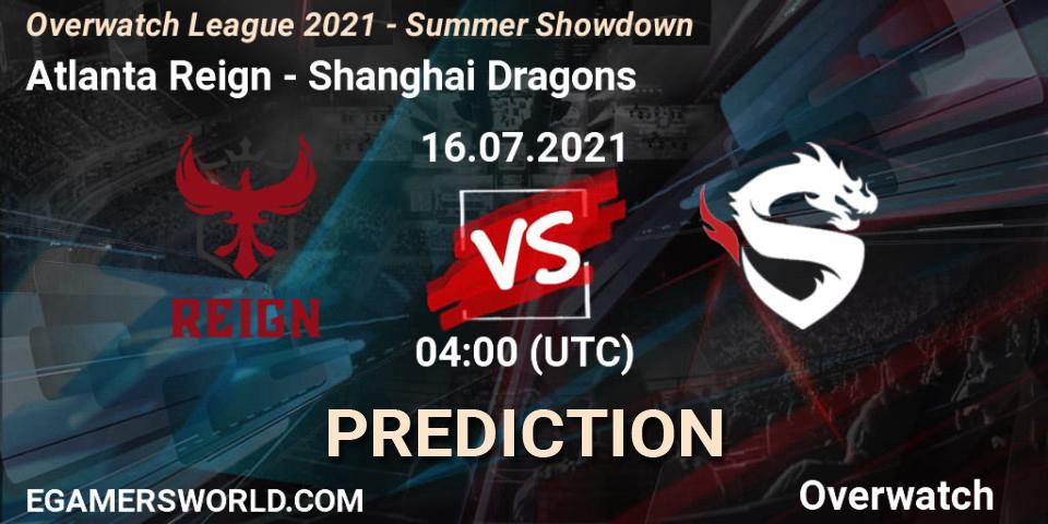 Prognoza Atlanta Reign - Shanghai Dragons. 16.07.2021 at 02:30, Overwatch, Overwatch League 2021 - Summer Showdown