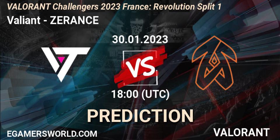 Prognoza Valiant - ZERANCE. 30.01.23, VALORANT, VALORANT Challengers 2023 France: Revolution Split 1