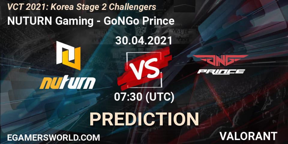 Prognoza NUTURN Gaming - GoNGo Prince. 30.04.2021 at 07:30, VALORANT, VCT 2021: Korea Stage 2 Challengers