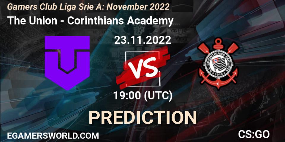 Prognoza The Union - Corinthians Academy. 23.11.22, CS2 (CS:GO), Gamers Club Liga Série A: November 2022