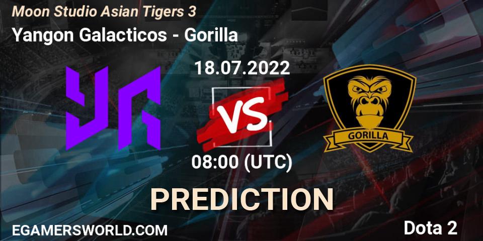 Prognoza Yangon Galacticos - Gorilla. 20.07.2022 at 07:49, Dota 2, Moon Studio Asian Tigers 3